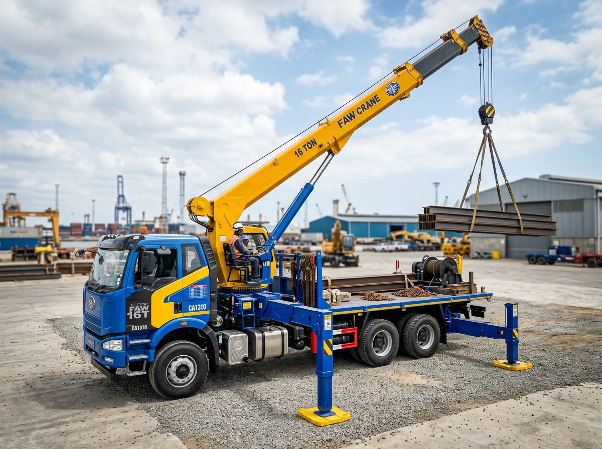 CLW FAW 16-Ton Telescopic Boom Truck Mounted Crane
